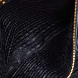 Pre Owned Prada Blue Saffiano Lux Leather Large Gardener's Tote