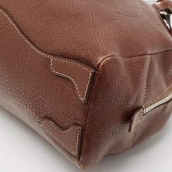 Prada Dark Brown Leather Bauletto Bag