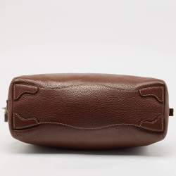 Prada Dark Brown Leather Bauletto Bag