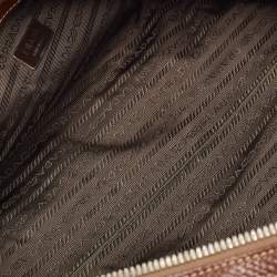 Prada Dark Brown Leather Bauletto Bag