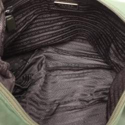Prada Olive Green Nylon Front Pocket Shoulder Bag
