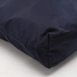 Prada Navy Blue Nylon Top Zip Tote