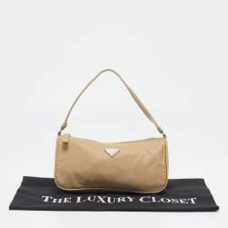Prada Beige Nylon Pochette