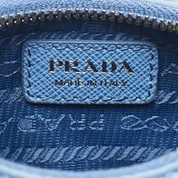 Prada Blue Tessuto Nylon Mini Re-Edition Shoulder Bag