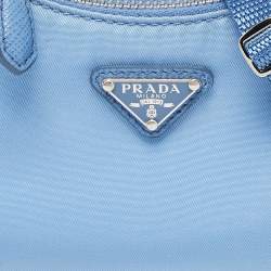 Prada Blue Tessuto Nylon Mini Re-Edition Shoulder Bag