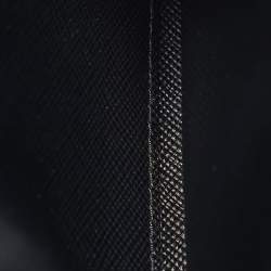 Prada Black Saffiano Metal Leather Card Case