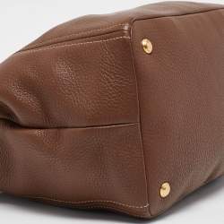Pre Owned Prada Brown Vitello Danio Leather Tote