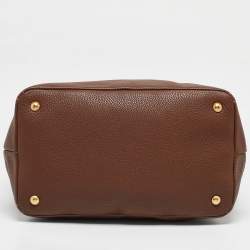 Pre Owned Prada Brown Vitello Danio Leather Tote