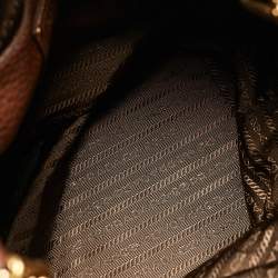 Pre Owned Prada Brown Vitello Danio Leather Tote