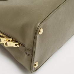 Prada Military Green Saffiano Lux Leather Medium Promenade Satchel