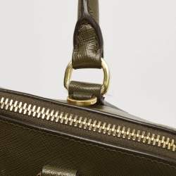 Prada Military Green Saffiano Lux Leather Medium Promenade Satchel