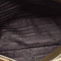 Prada Military Green Saffiano Lux Leather Medium Promenade Satchel