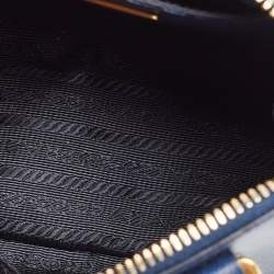 Pre Owned Prada Blue Saffiano Leather Mini Promenade Satchel