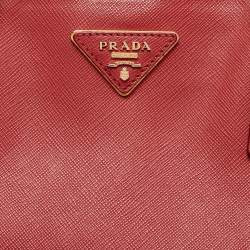 Prada Red Saffiano Lux Leather Large Gardener's Tote