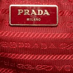 Prada Red Saffiano Lux Leather Large Gardener's Tote
