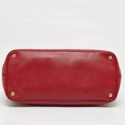 Prada Red Saffiano Lux Leather Large Gardener's Tote