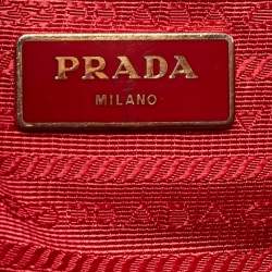 Prada Red Saffiano Lux Leather Large Gardener's Tote