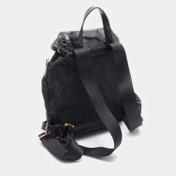 Prada Black Nylon and Leather Backpack 
