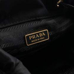 Prada Black Nylon and Leather Backpack 