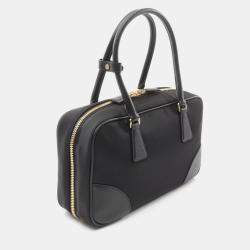 Prada Black Nylon and Saffiano Leather Re-Edition Handbag