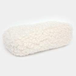 Prada Ivory Fur Chain Strap Shoulder Bag