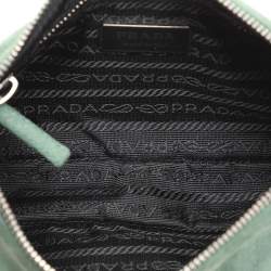 Pre Owned Prada Green Suede Chain Shoulder Bag