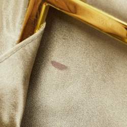 Prada Gold Satin Raso Gathered Clutch