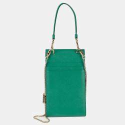 Prada Mini Triangle Logo Chain Tote Bag
