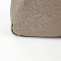 Prada Grey Leather Large Clay Shoulder Bag