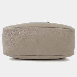 Prada Grey Leather Large Clay Shoulder Bag