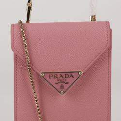 Prada Mini Pink Saffiano Leather Crossbody Bag