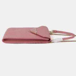Prada Mini Pink Saffiano Leather Crossbody Bag