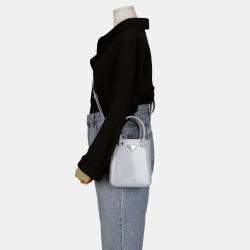 Prada Small Cornflower Brushed Leather Shoulder Bag