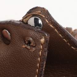 Prada Brown Leather Fringes Tote
