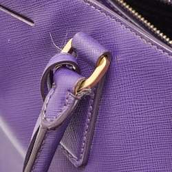 Prada Purple Saffiano Leather Medium Galleria Tote