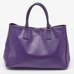 Prada Purple Saffiano Leather Medium Galleria Tote