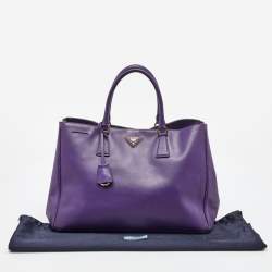 Prada Purple Saffiano Leather Medium Galleria Tote