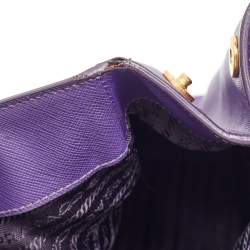 Prada Purple Saffiano Leather Medium Galleria Tote