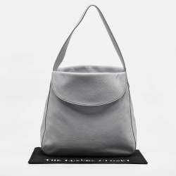 Prada Light Blue Leather Open Hobo