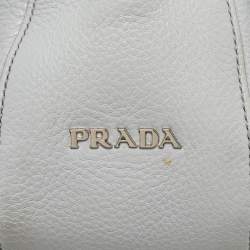 Prada Light Blue Leather Open Hobo