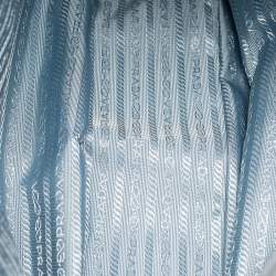 Prada Light Blue Leather Open Hobo