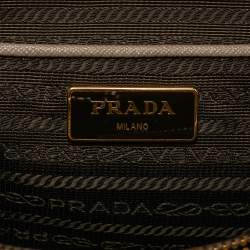 Prada Light Grey Saffiano Lux Leather Promenade Satchel