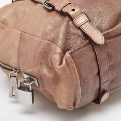 Prada Two Tone Brown Glace Mordore Leather Satchel