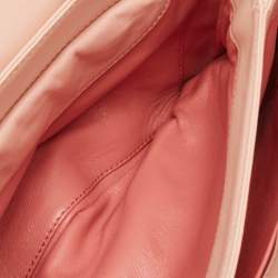 Pre Owned Prada Pink Nappa Gaufre Leather Chain Shoulder Bag