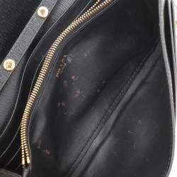 Prada Black Saffiano Move Leather Chain Wallet On Chain