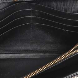 Prada Black Saffiano Move Leather Chain Wallet On Chain