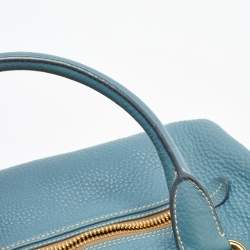 Prada Blue Leather Vitello Daino Satchel