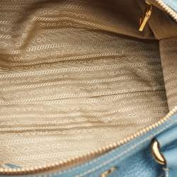 Prada Blue Leather Vitello Daino Satchel