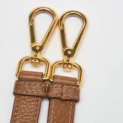Prada Brown Leather Daino Front Pocket Tote