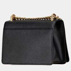 Prada Black Saffiano Lux Chain Crossbody